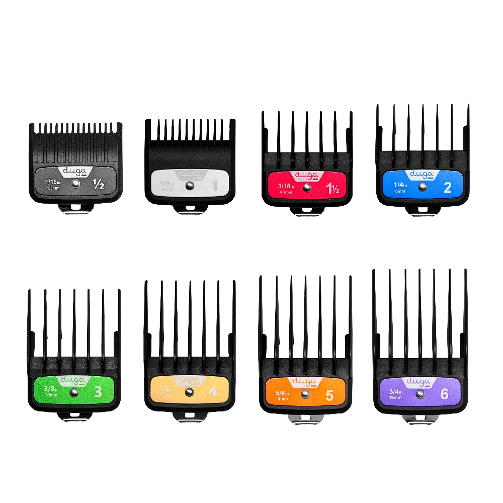 DUGA Color Clipper Metal Combs x 8 u