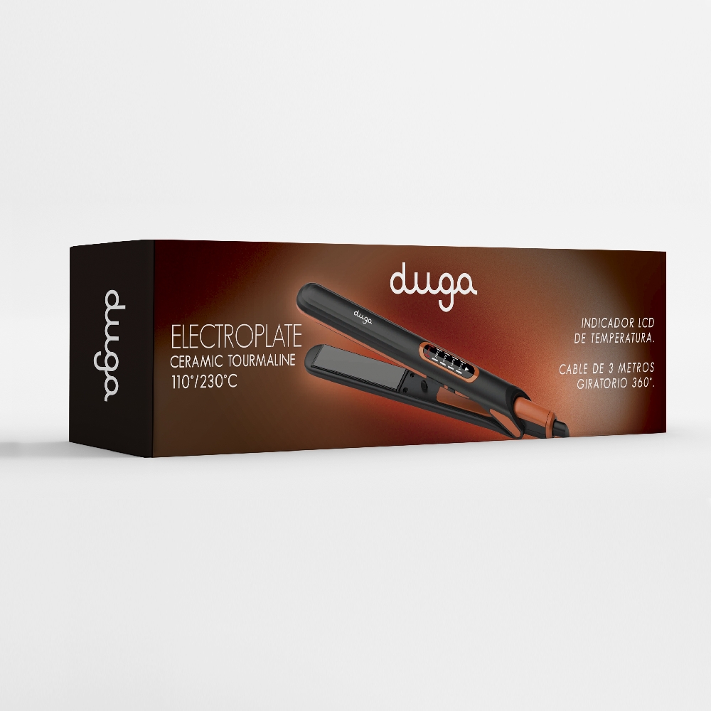 DUGA Plancha Electroplate Ceramic Tourmaline