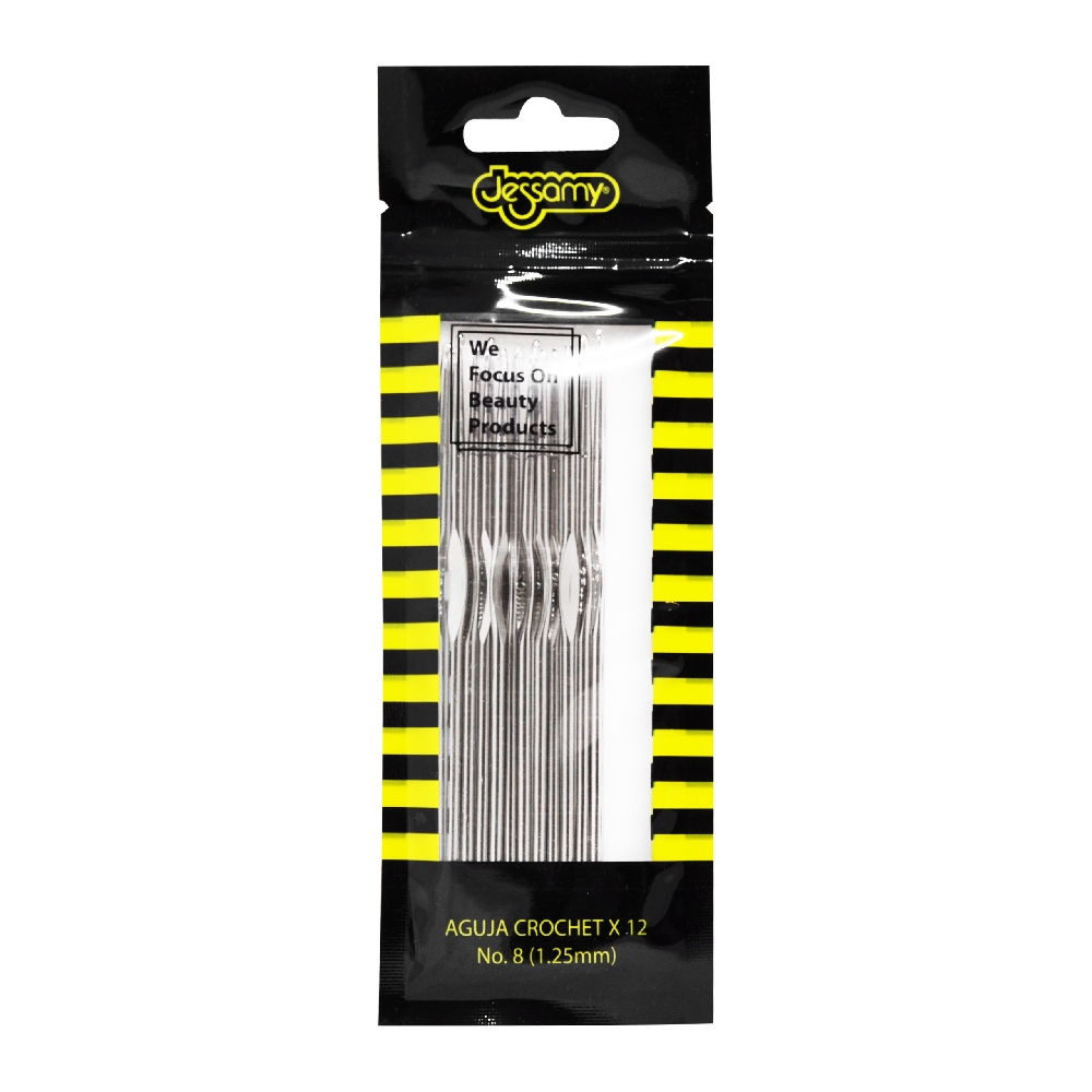 Aguja Crochet x 12 u N°8 (1.25 MM)