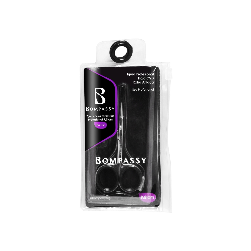 BOMPASSY Tijera Profesional Cutícula 9.5 CM