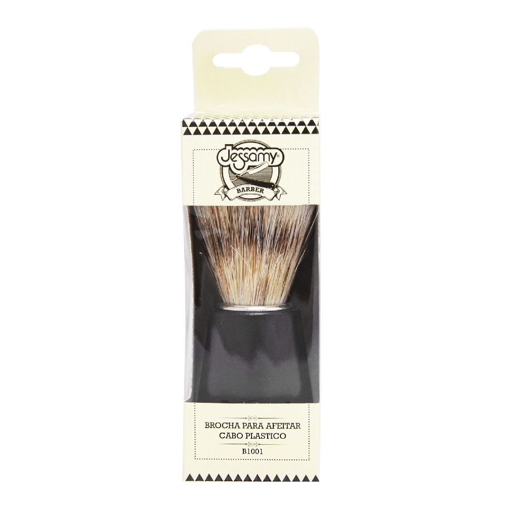 Brocha de Afeitar Grande Cabo Plástico Negro