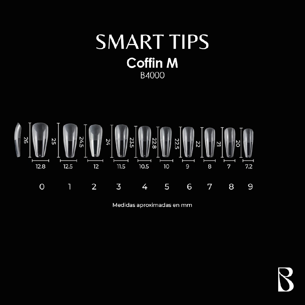 BOMPASSY Soft Gel Tips Coffin M