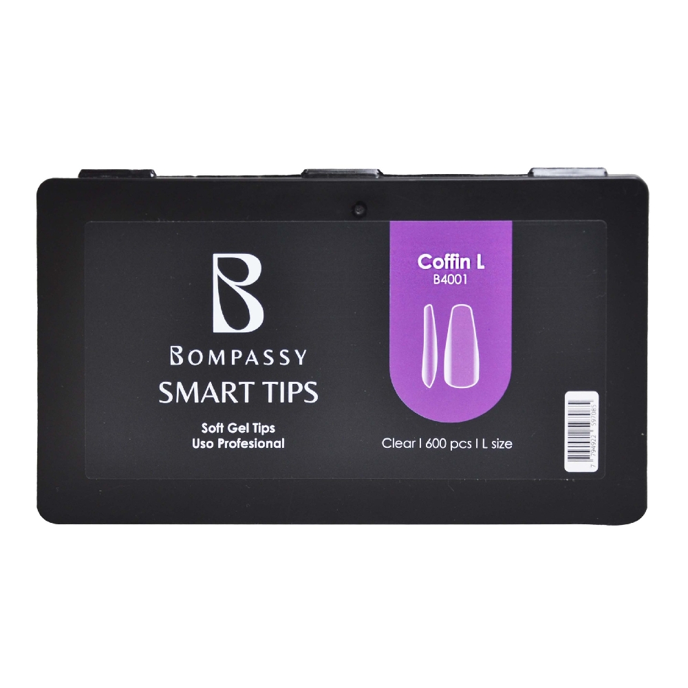 BOMPASSY Soft Gel Tips Coffin L
