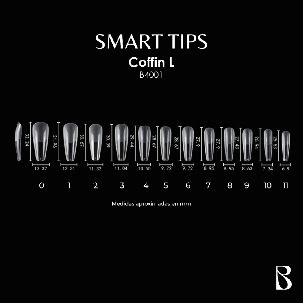 BOMPASSY Soft Gel Tips Coffin L