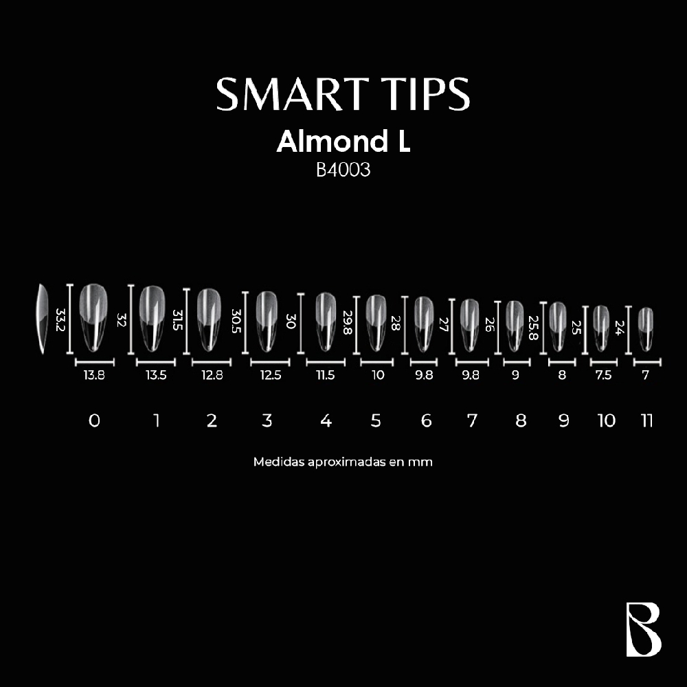 BOMPASSY Soft Gel Tips Almond L