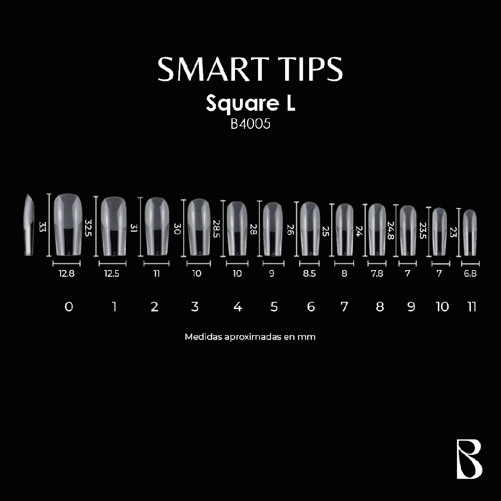 BOMPASSY Soft Gel Tips Square L