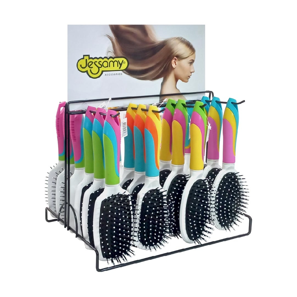 Exhibidor Cepillos Mango Tricolor x 24 u