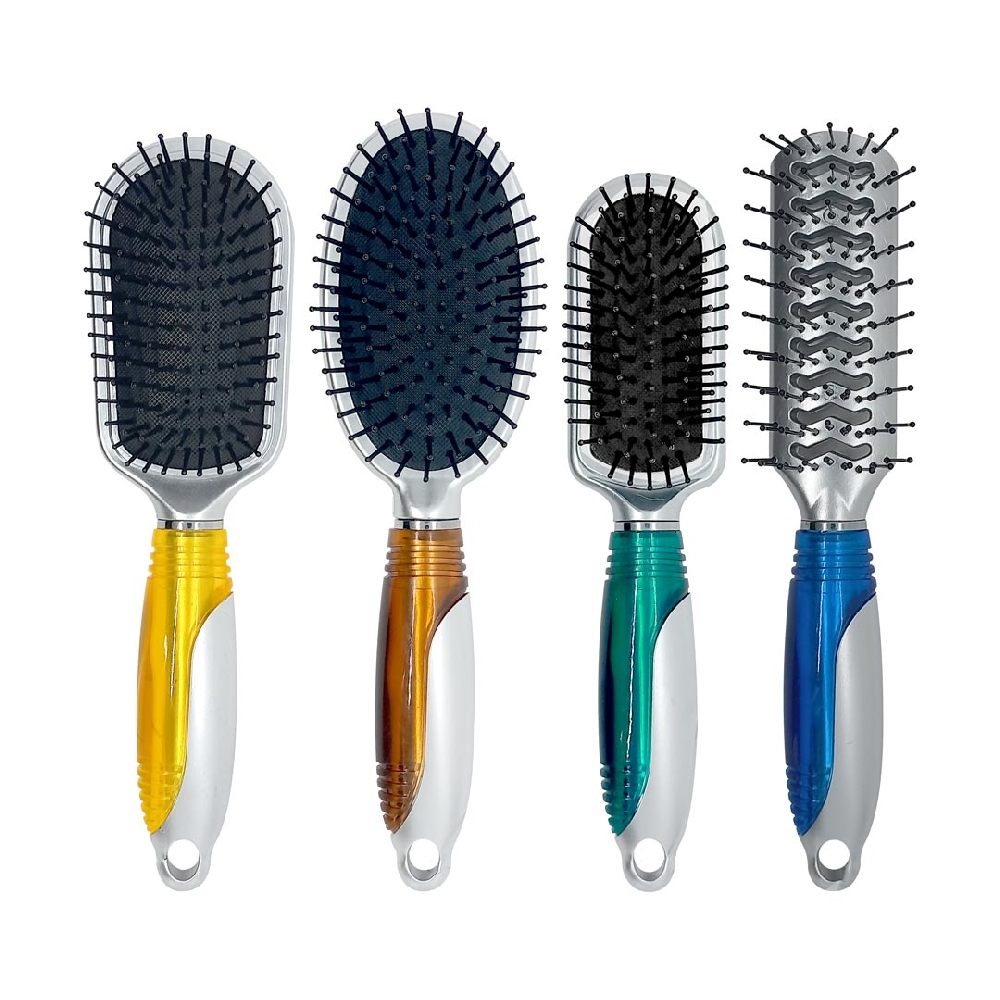 Exhibidor Cepillos Mango Plata/Color x 24 u
