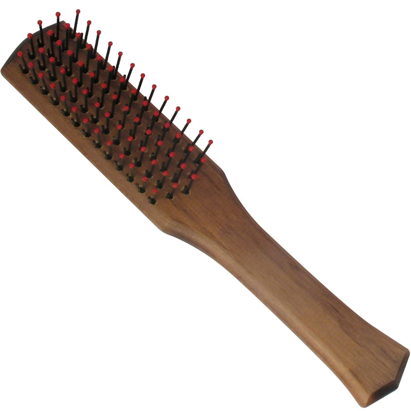 Cepillo Chato para Peinar Mango Madera