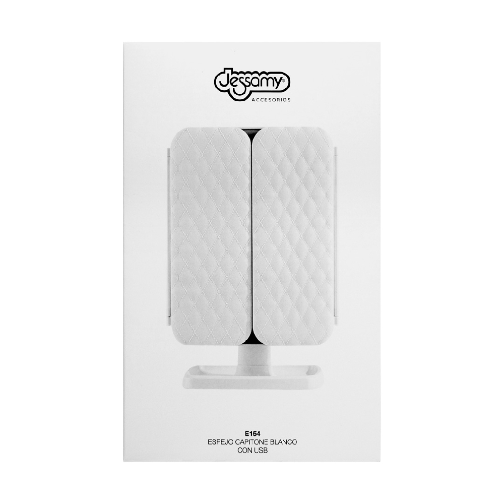 Espejo Capitone Blanco con USB
