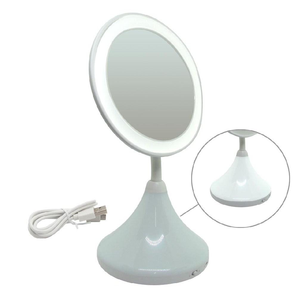 Espejo LED 15cm Diám 10x Luz de Noche