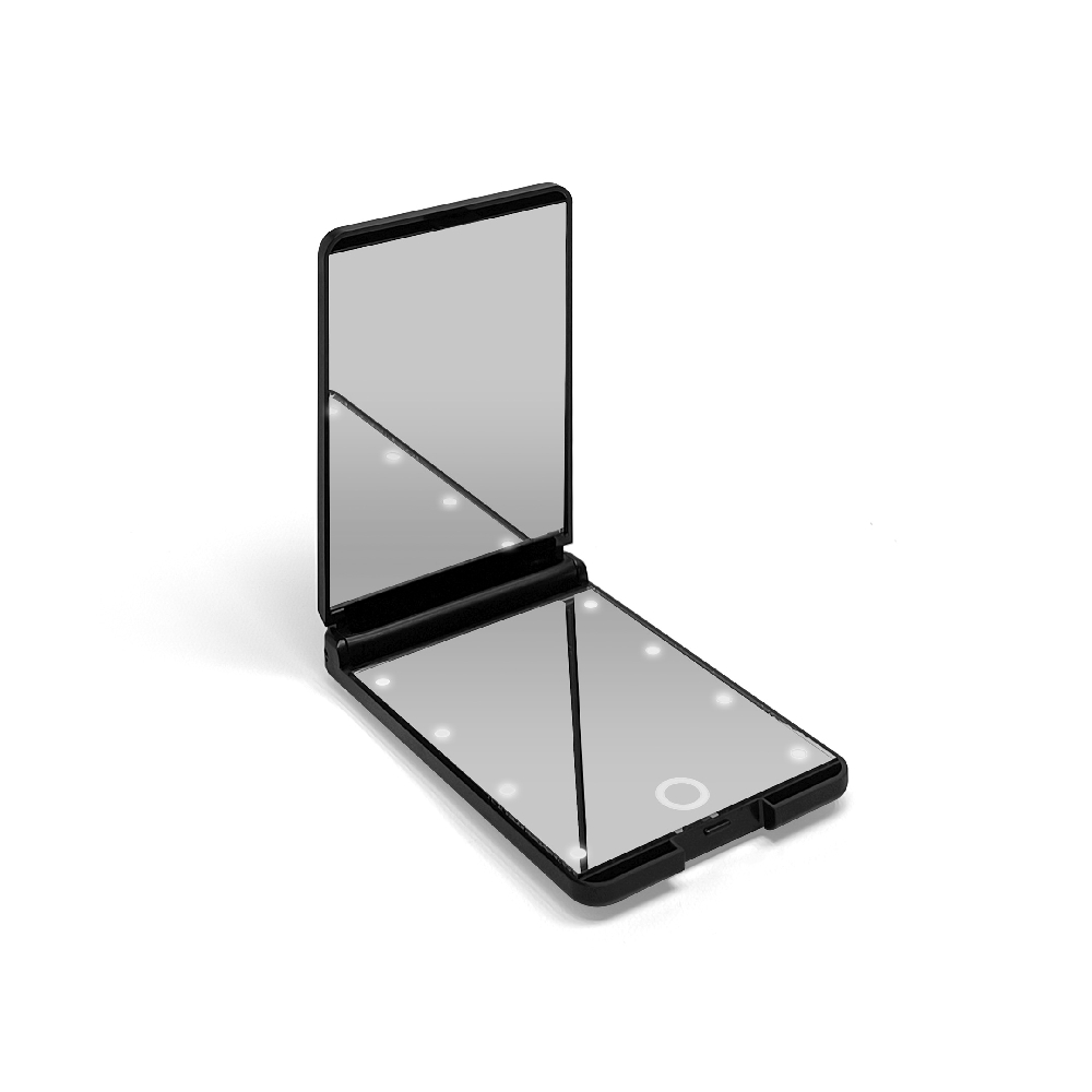 Espejo Cartera 1x - 2x (8 Luces LED)