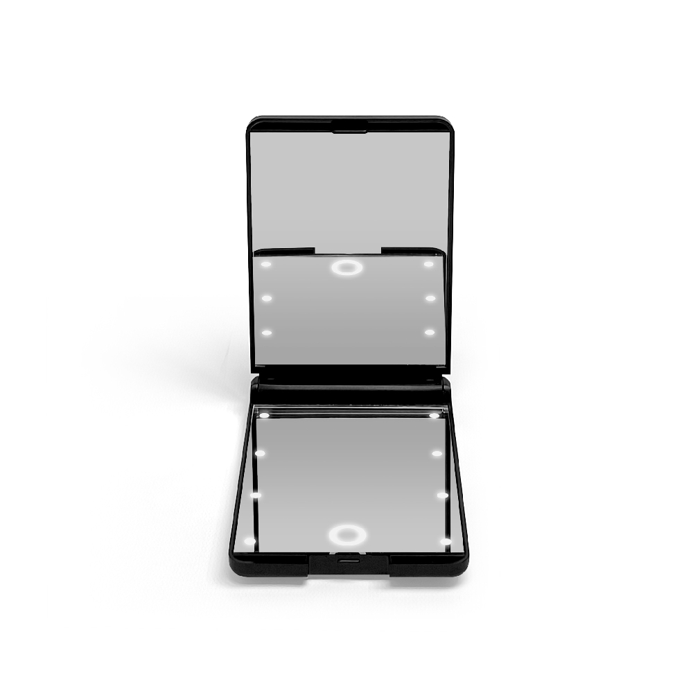 Espejo Cartera 1x - 2x (8 Luces LED)