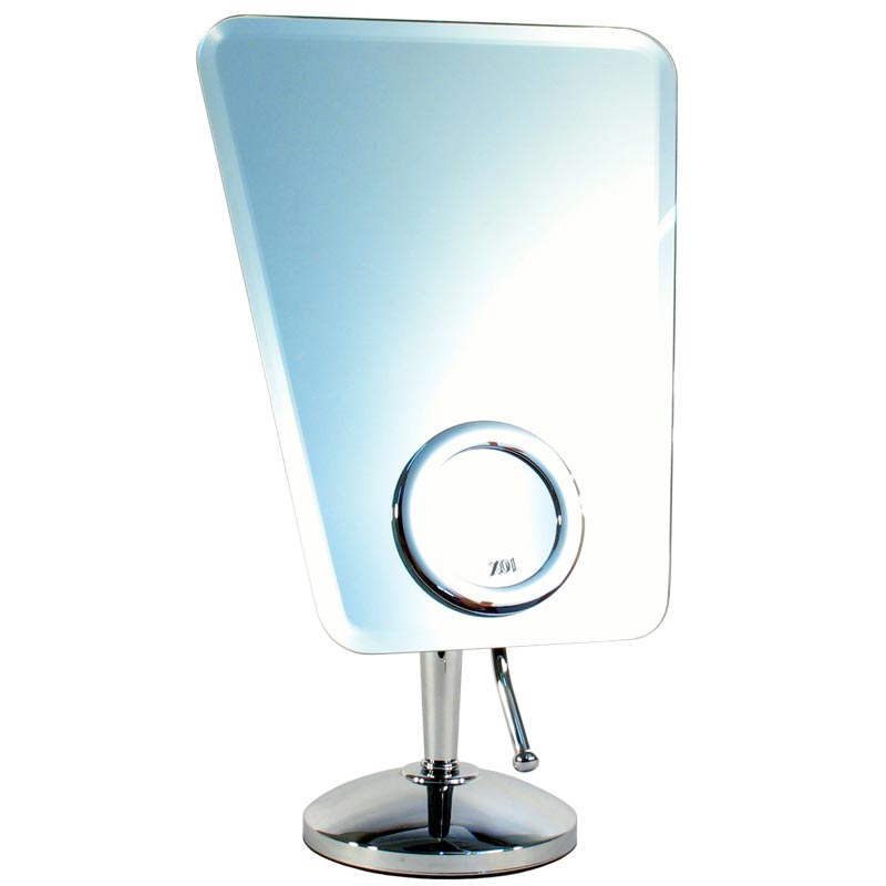 Espejo Metal Trapecio con Lupa 3x