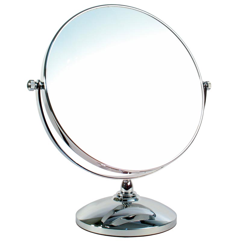 Espejo Metal 25CM 5x Redondo con Pie