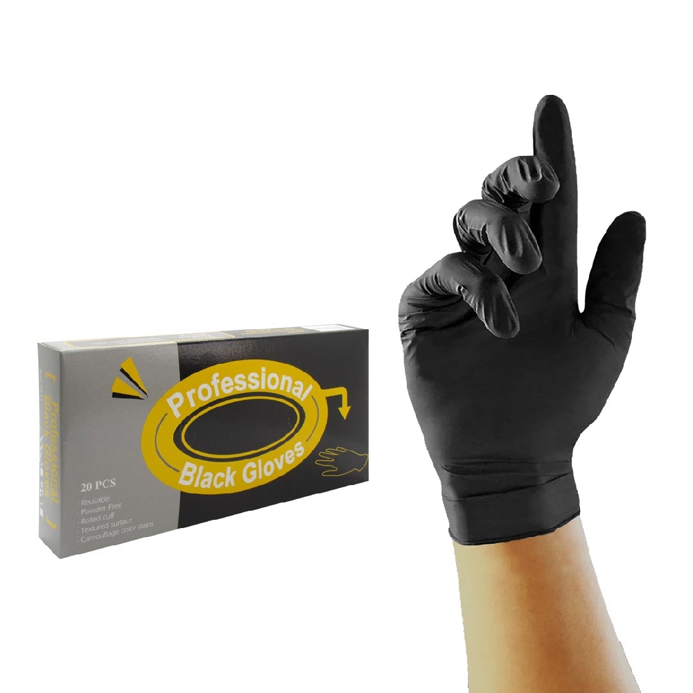 Guante Látex Negro Caja x 20 u Medium