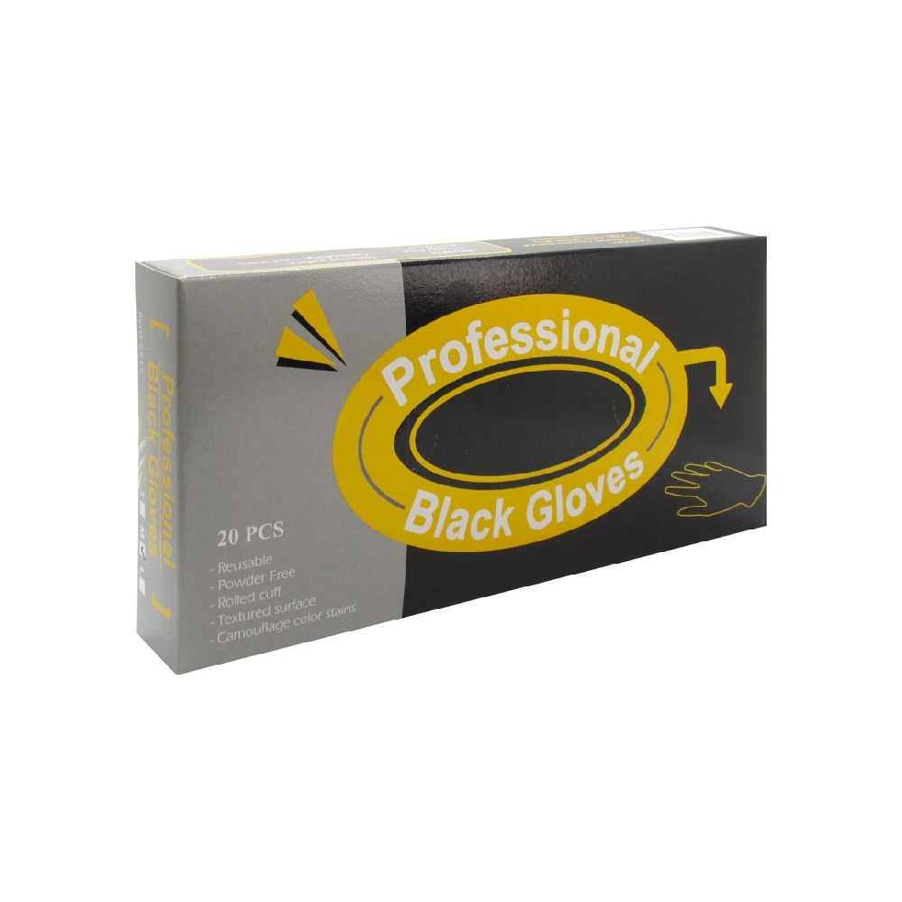 Guante Látex Negro Caja x 20 u Medium
