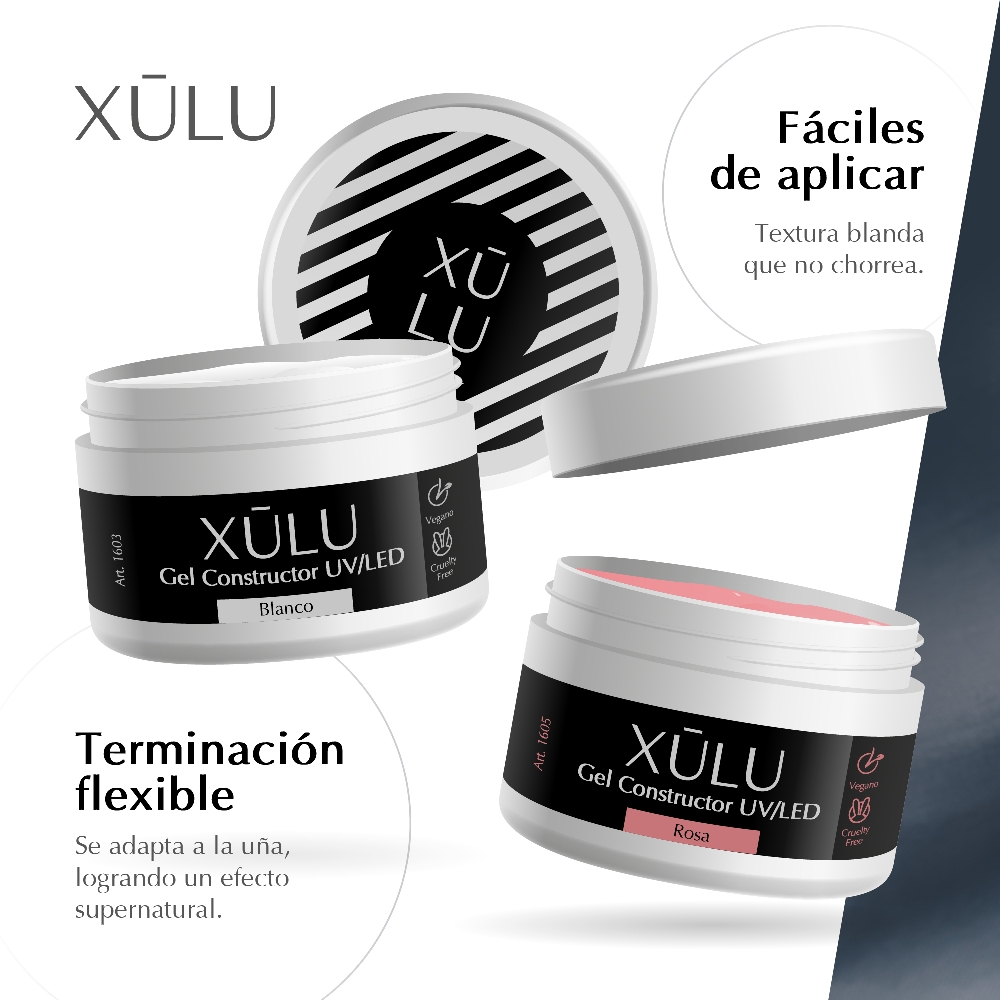 Gel Constructor de Uñas UV/LED Blanco Xúlu