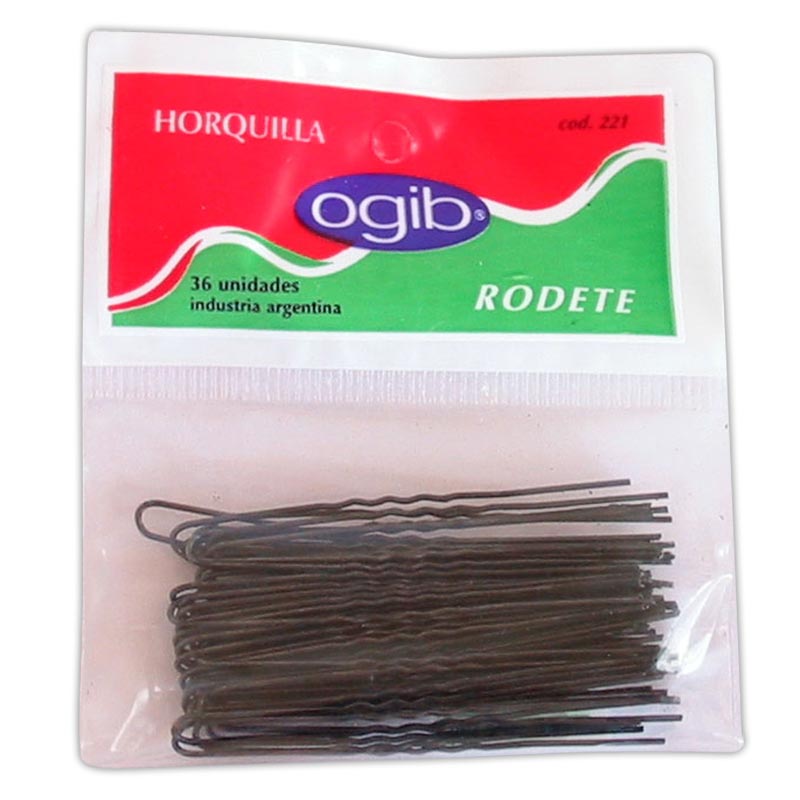 OGIB Horquilla Rodete Negra x 36 u