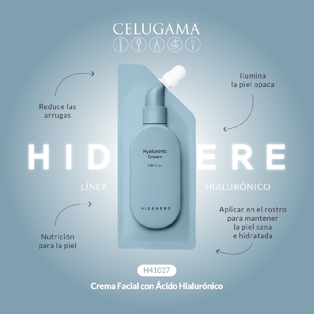 Crema Facial con Ácido Hialurónico Hidehere x 25 ml