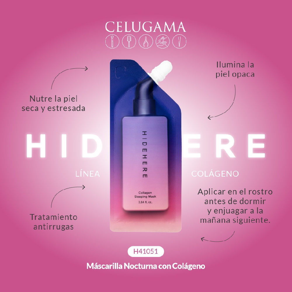 Mascarilla Nocturna con Colágeno Hidehere x 25 ml