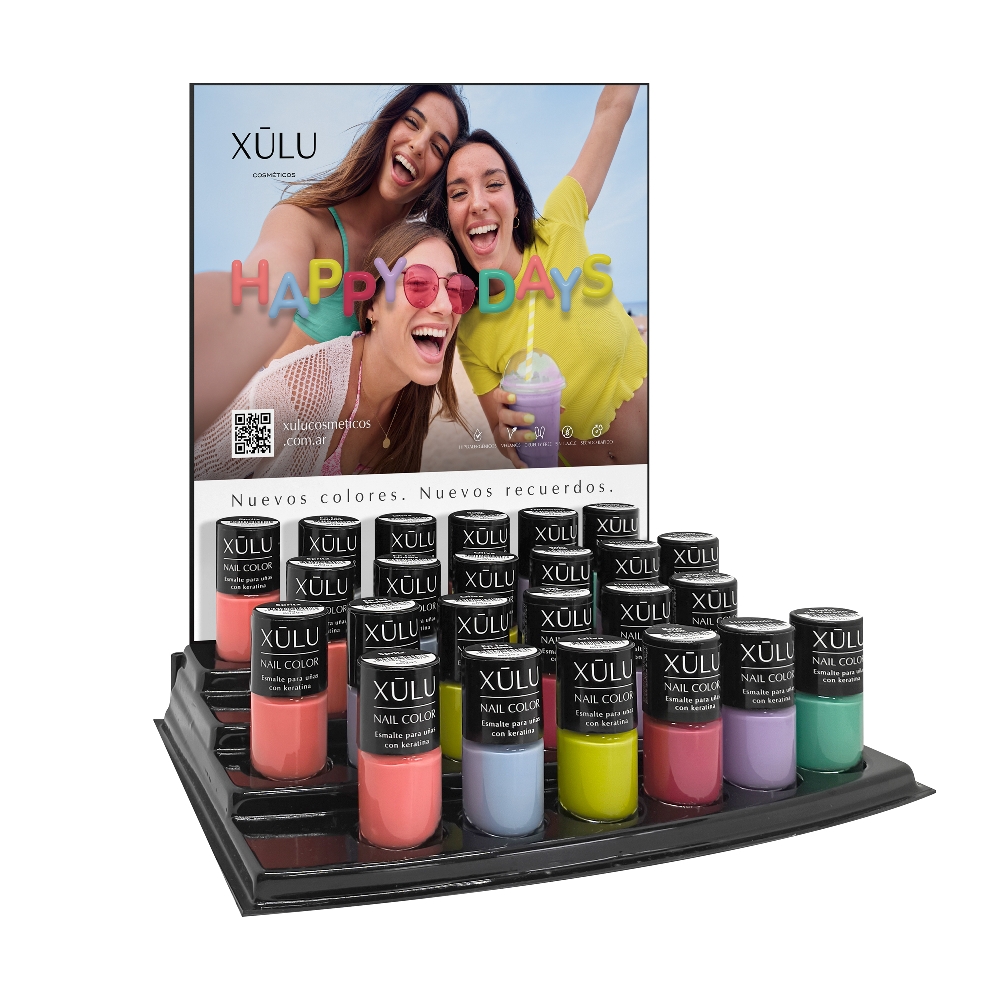 Exhibidor de Esmaltes Nail Color | Colección Happy Days x 48 u