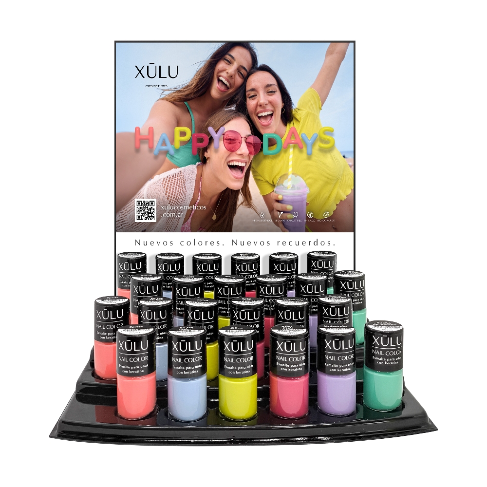 Exhibidor de Esmaltes Nail Color | Colección Happy Days x 48 u