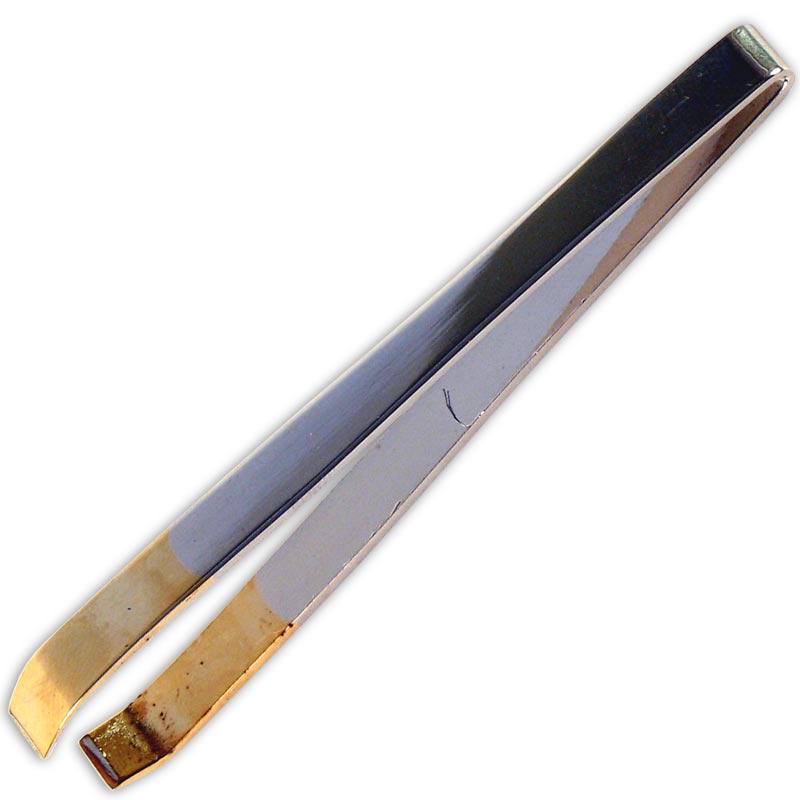 Pinza Recta Tenaza Punta Dorada Acero Inoxidable