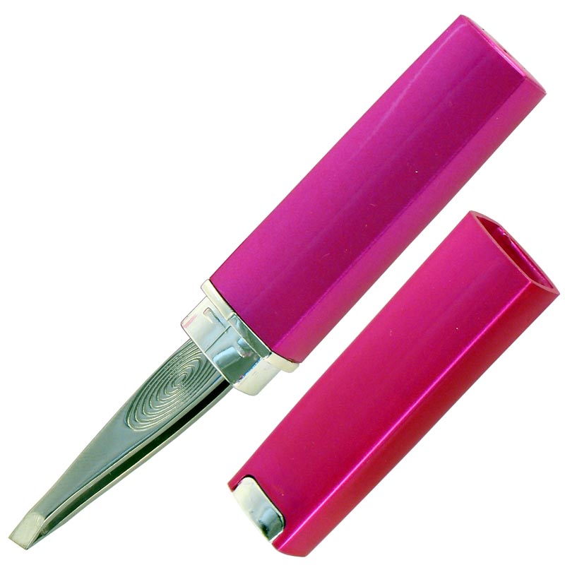 Pinza Sesgada Acero Inoxidable con Estuche