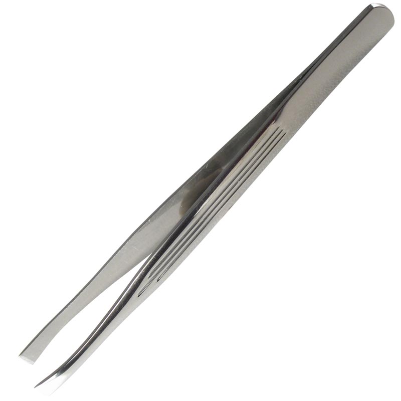 Pinza Sesgada. Estrecha Niquelada Acero Inoxidable
