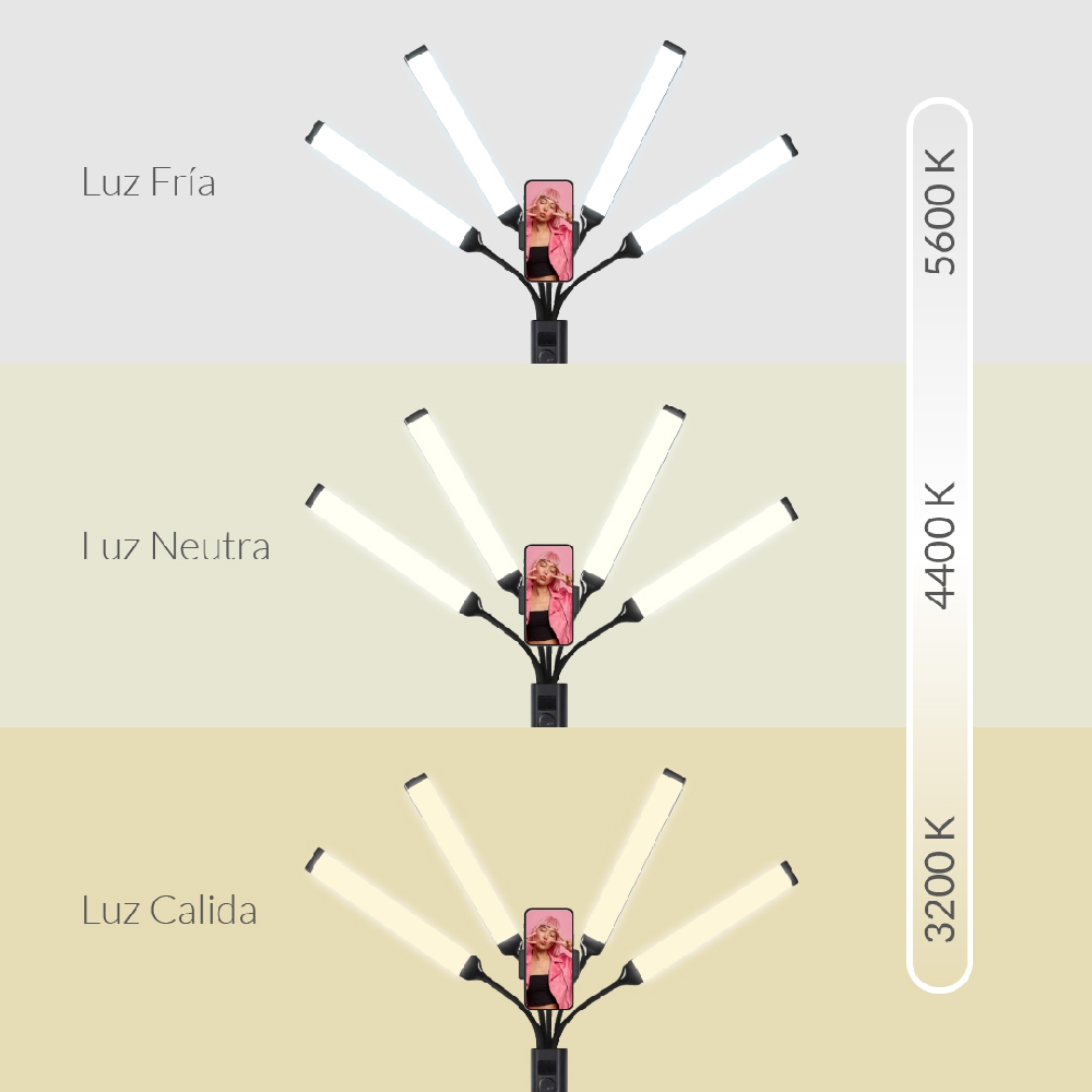Lámpara LED 4 Tubos