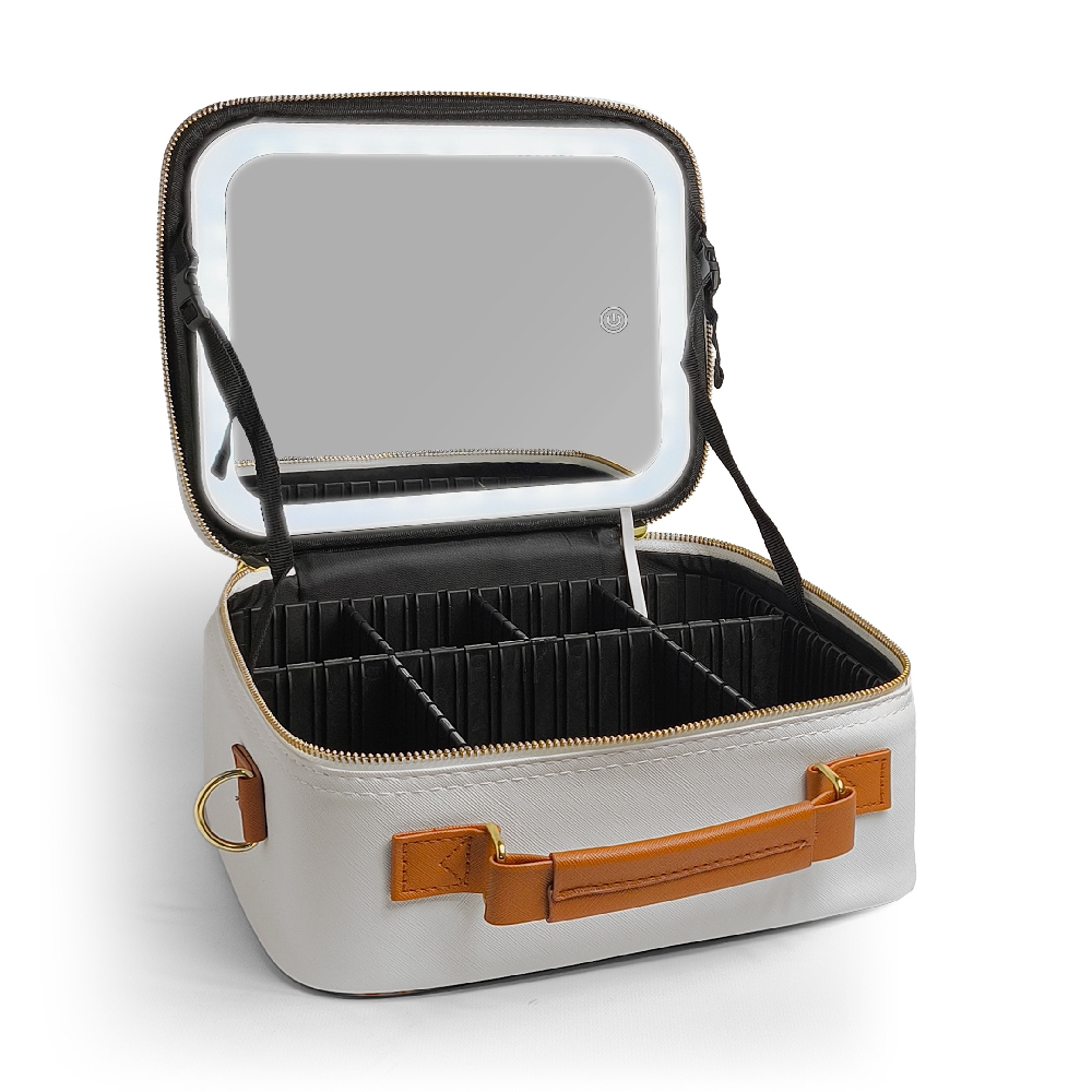 Maletín Beauty Pro Led y Porta Pinceles 26 x 23 x 12 cm