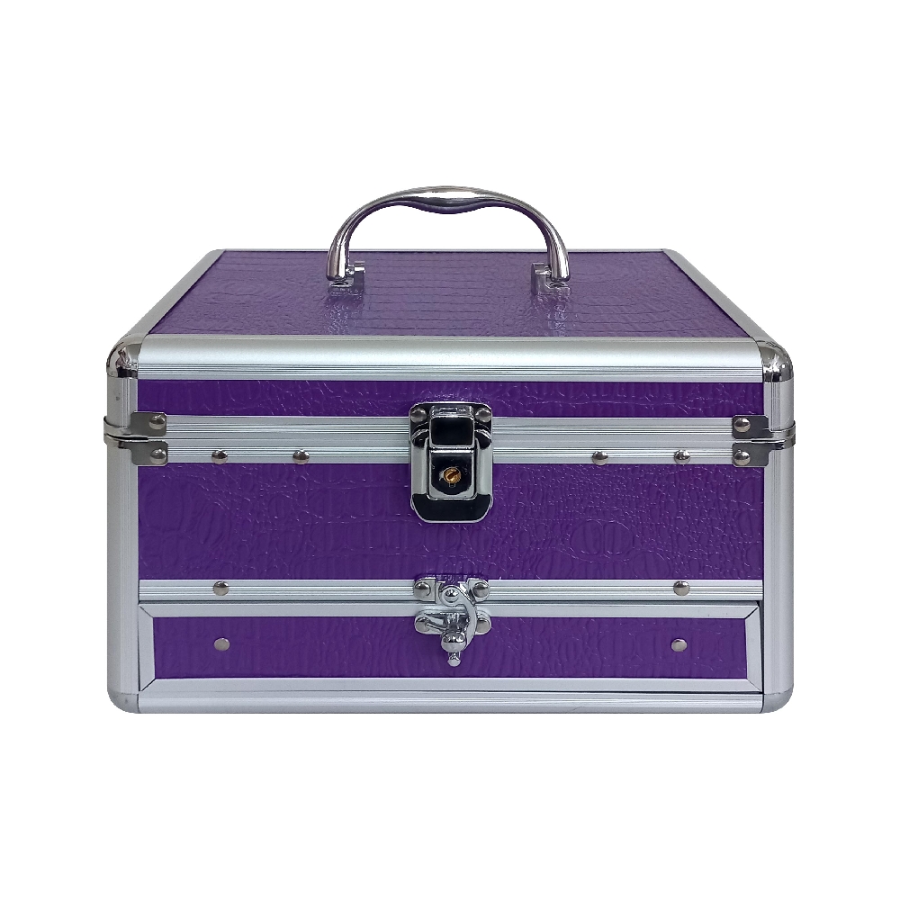 Maletín Aluminio Color con Cajón (2 Bandejas)