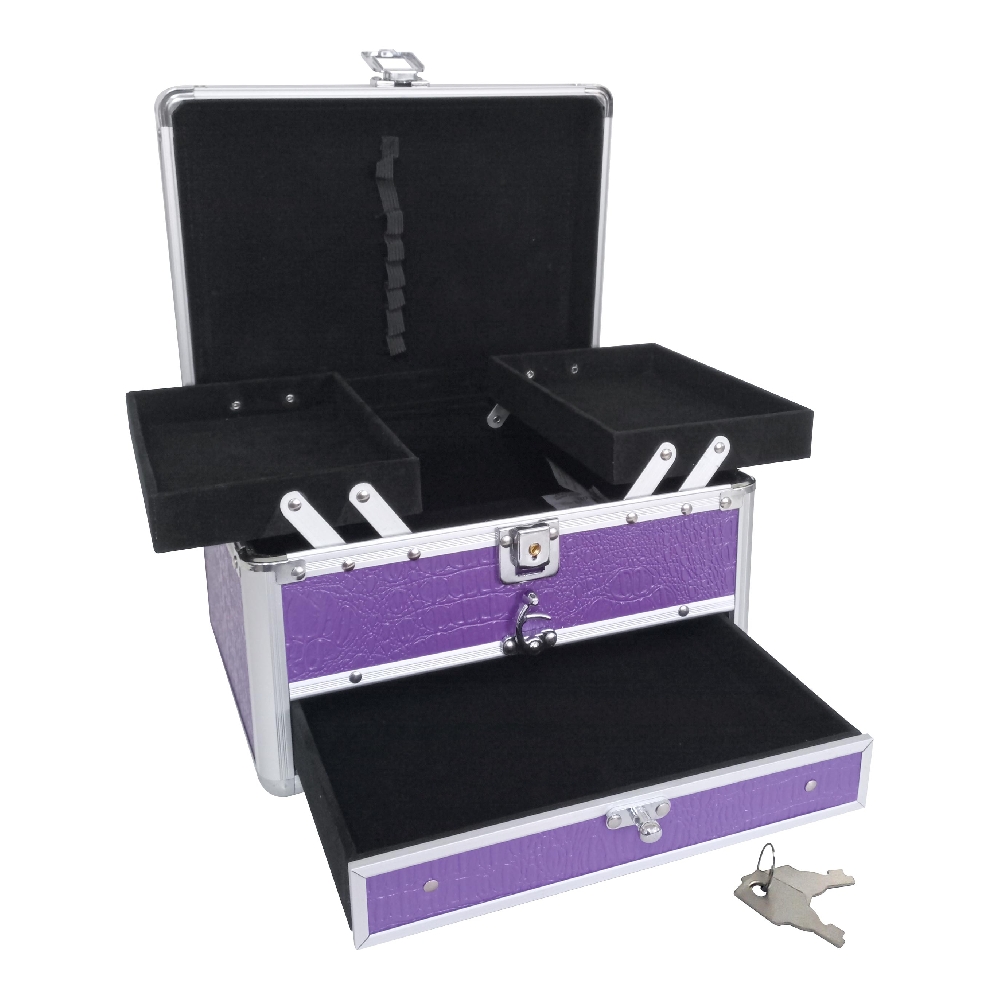 Maletín Aluminio Color con Cajón (2 Bandejas)
