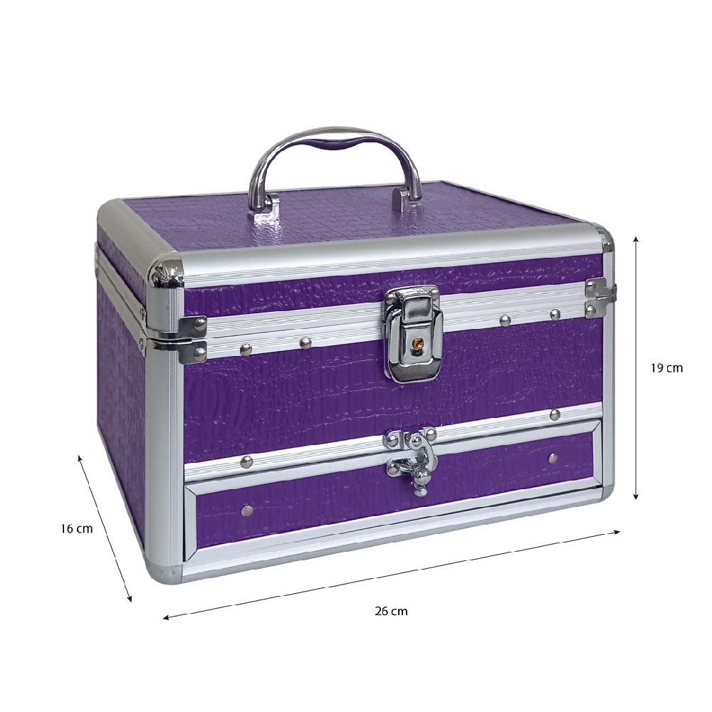Maletín Aluminio Color con Cajón (2 Bandejas)