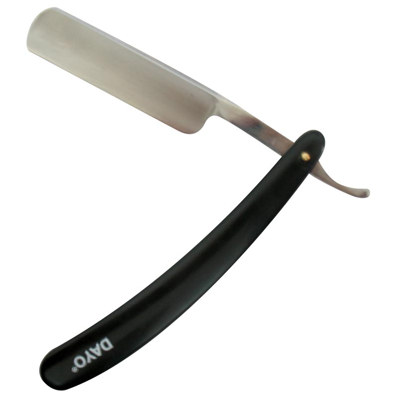 Navaja Barbero Metal - Mango Negro