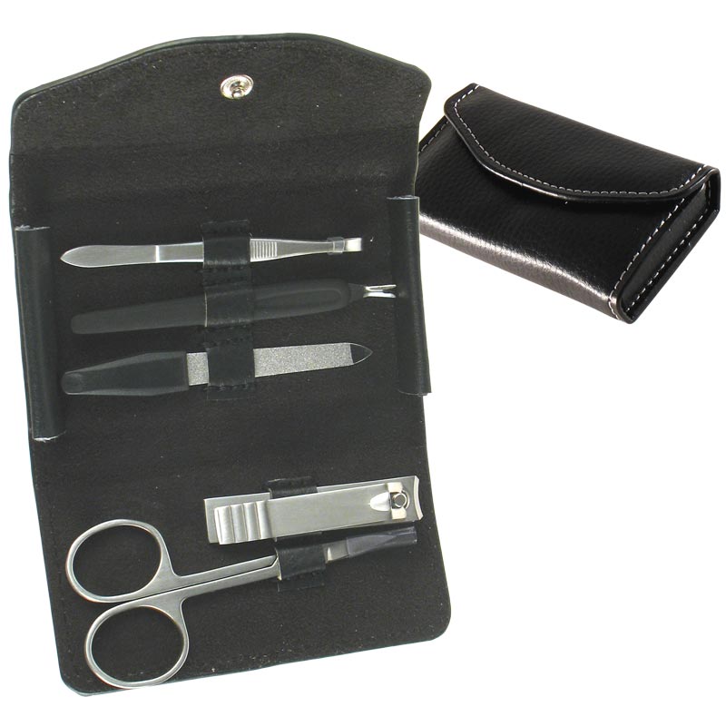 Neceser Cuero Manicuría x 5PZA