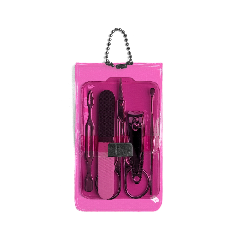 Neceser Transparente x 5PZAS(FUCSIA)