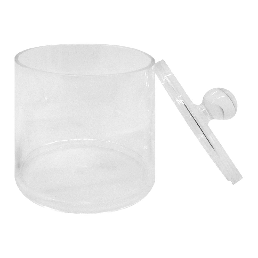 Vaso Corto de Acrílico con Tapa