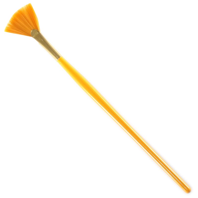 Pincel Mascarilla Abanico Taklon Oro