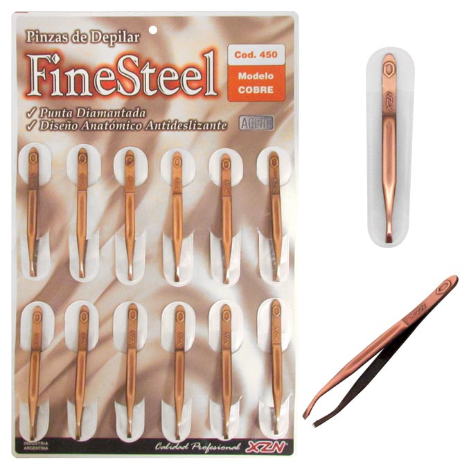 Pinza para Depilar XZN Cobre x 12u