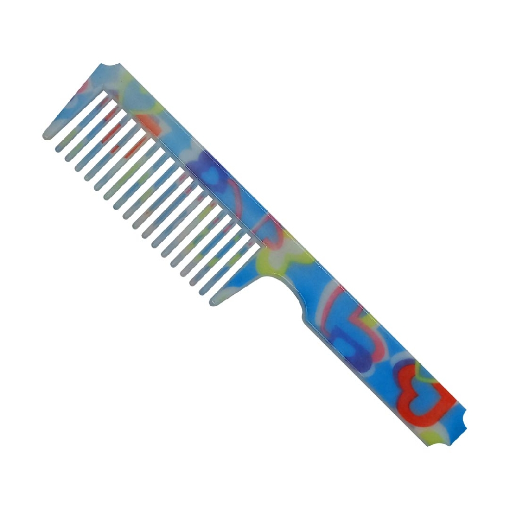 Peine Floreado con Mango Recto