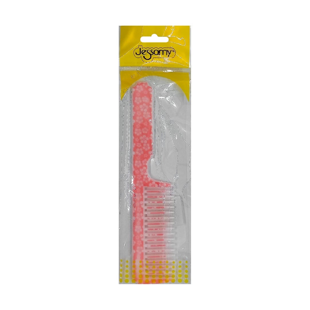Peine Floreado con Mango Recto