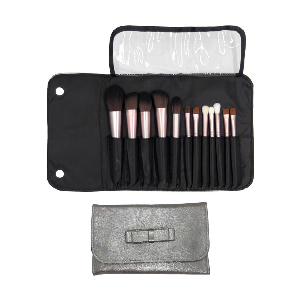 Set de Pinceles Funda Plateada x 12 piezas
