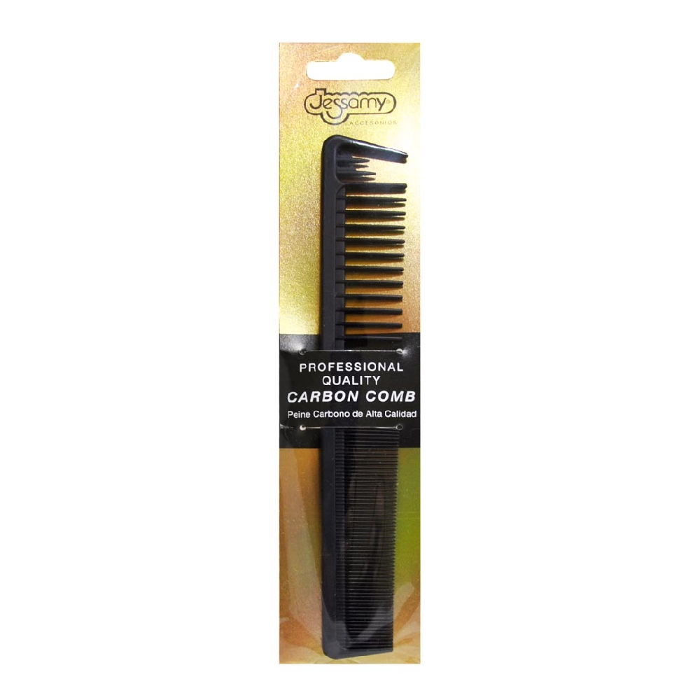 Peines Carbono Mediano con Separador de Mechas