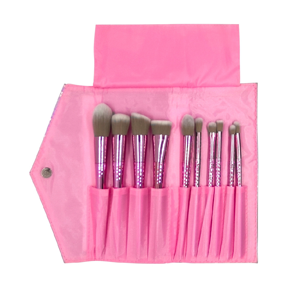 Set de Pinceles x 10 piezas `SU´ Funda Holográfica