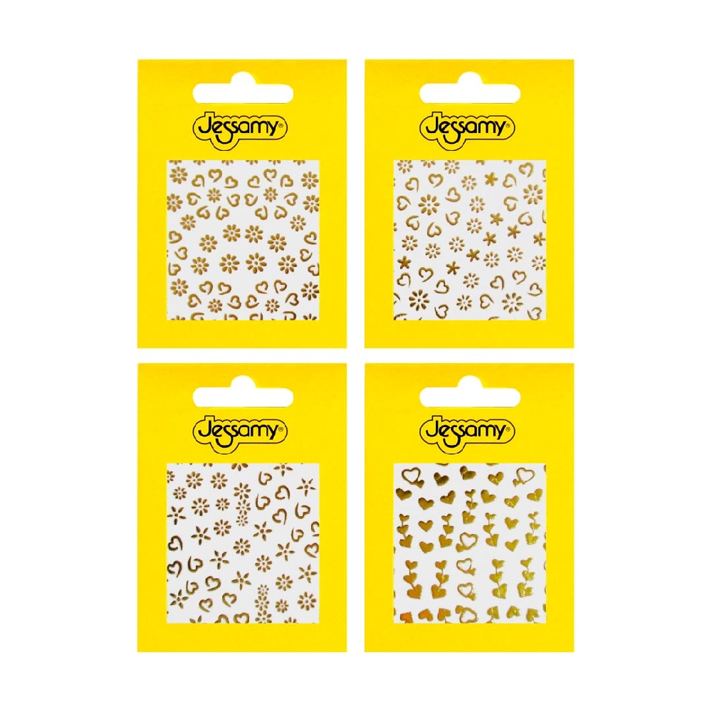 Stickers Metálicos Oro (Varios Modelos)