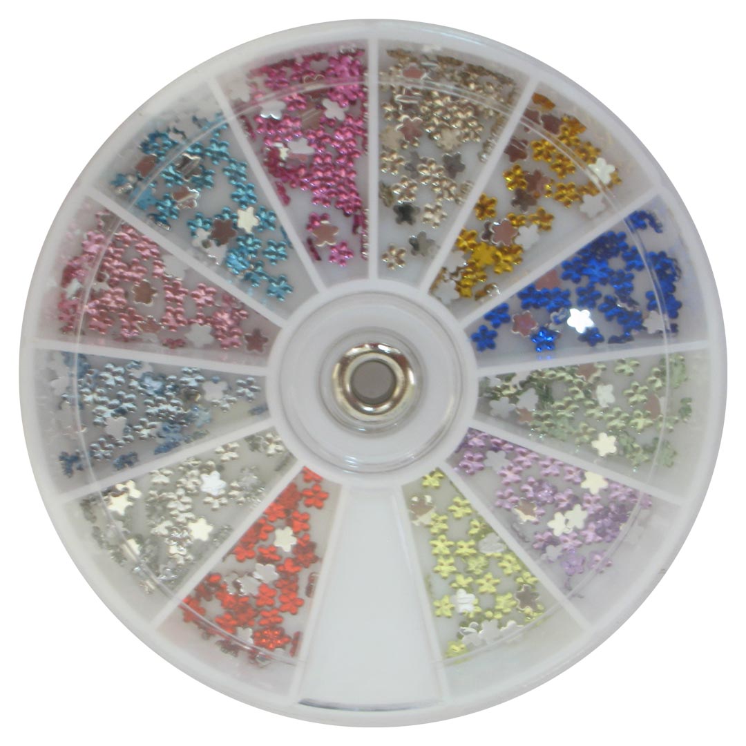 Carrousel Strass Flor x 600 u (Colores Surtidos)
