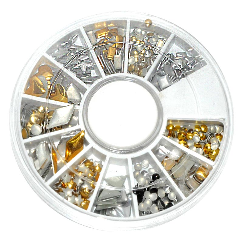 Decoración Uñas Metal Dorado/Plata