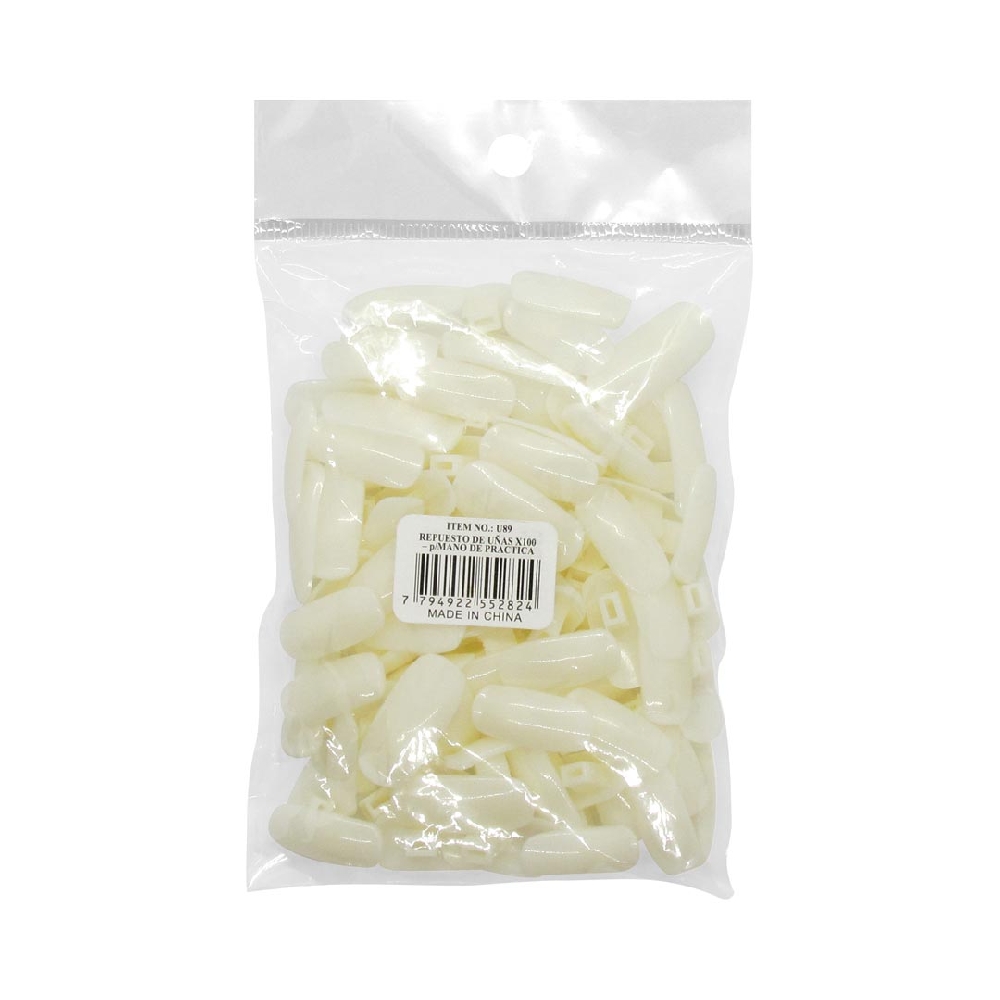 Repuesto para Uñas x 100 u Natural (Mano para Práctica)